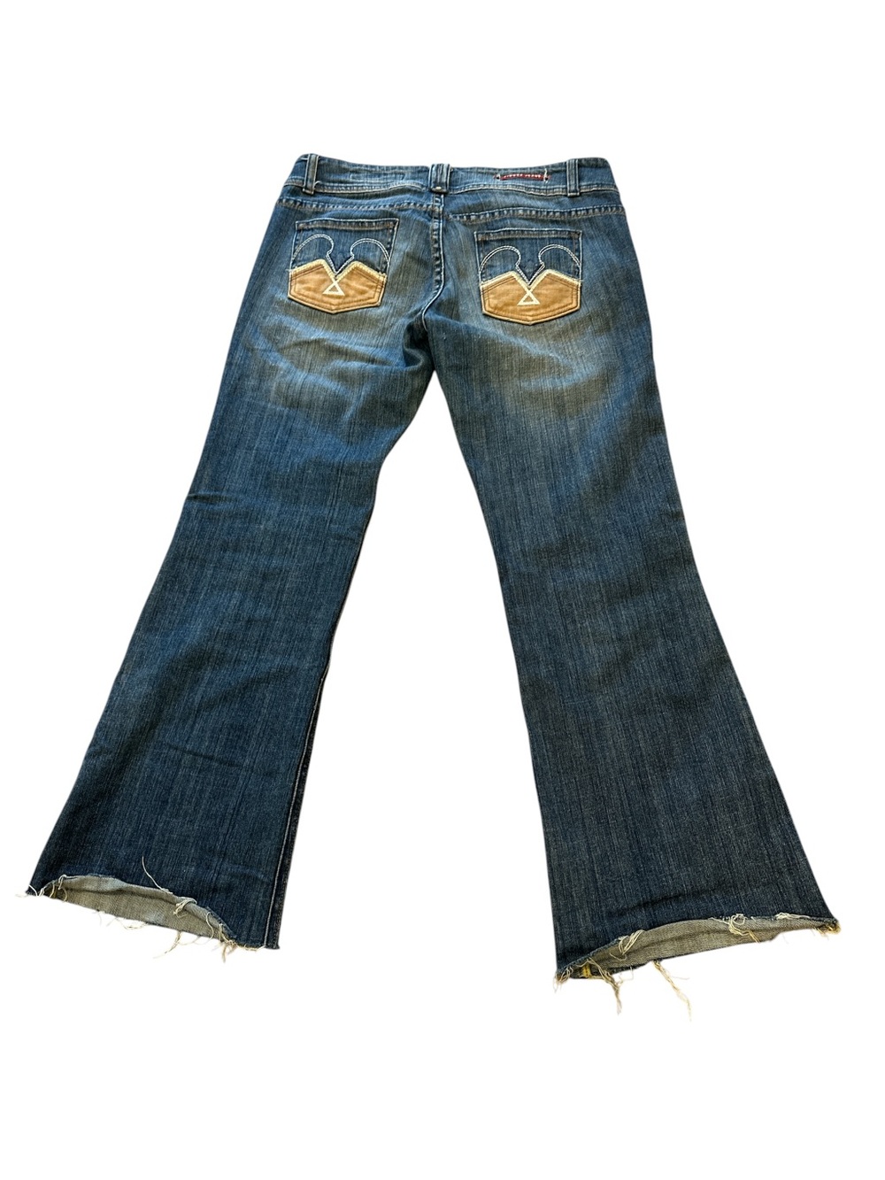 VIGOSS  Y2K Bootcut Stretch Denim Jeans 31x29‎ flare bootcut raw hem